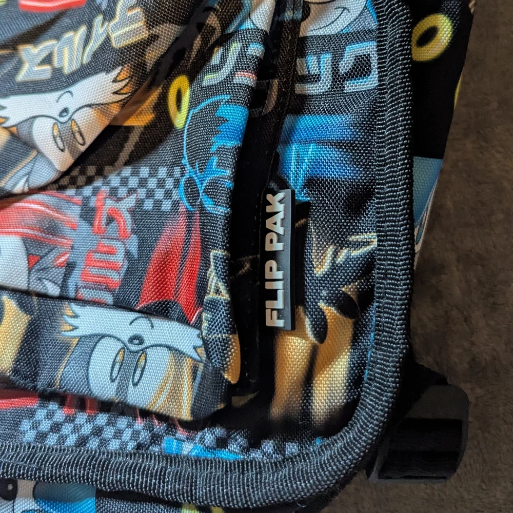 Sonic The Hedgehog Fuzzy Reversible Backpack